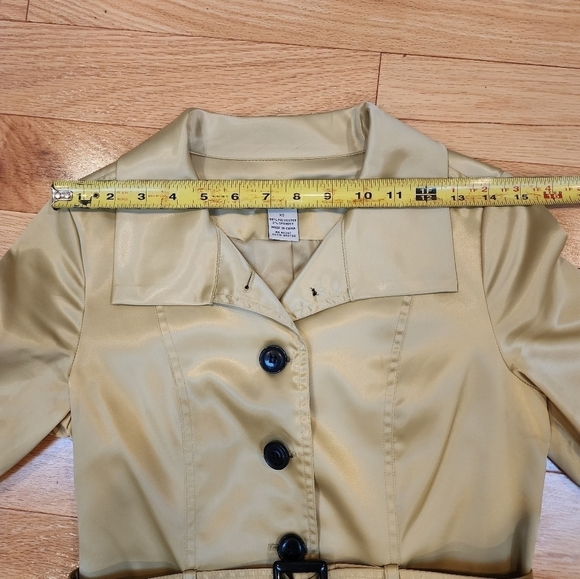 Vintage VERTIGO PARIS Satin Trench-Style Dress - Picture 9 of 16